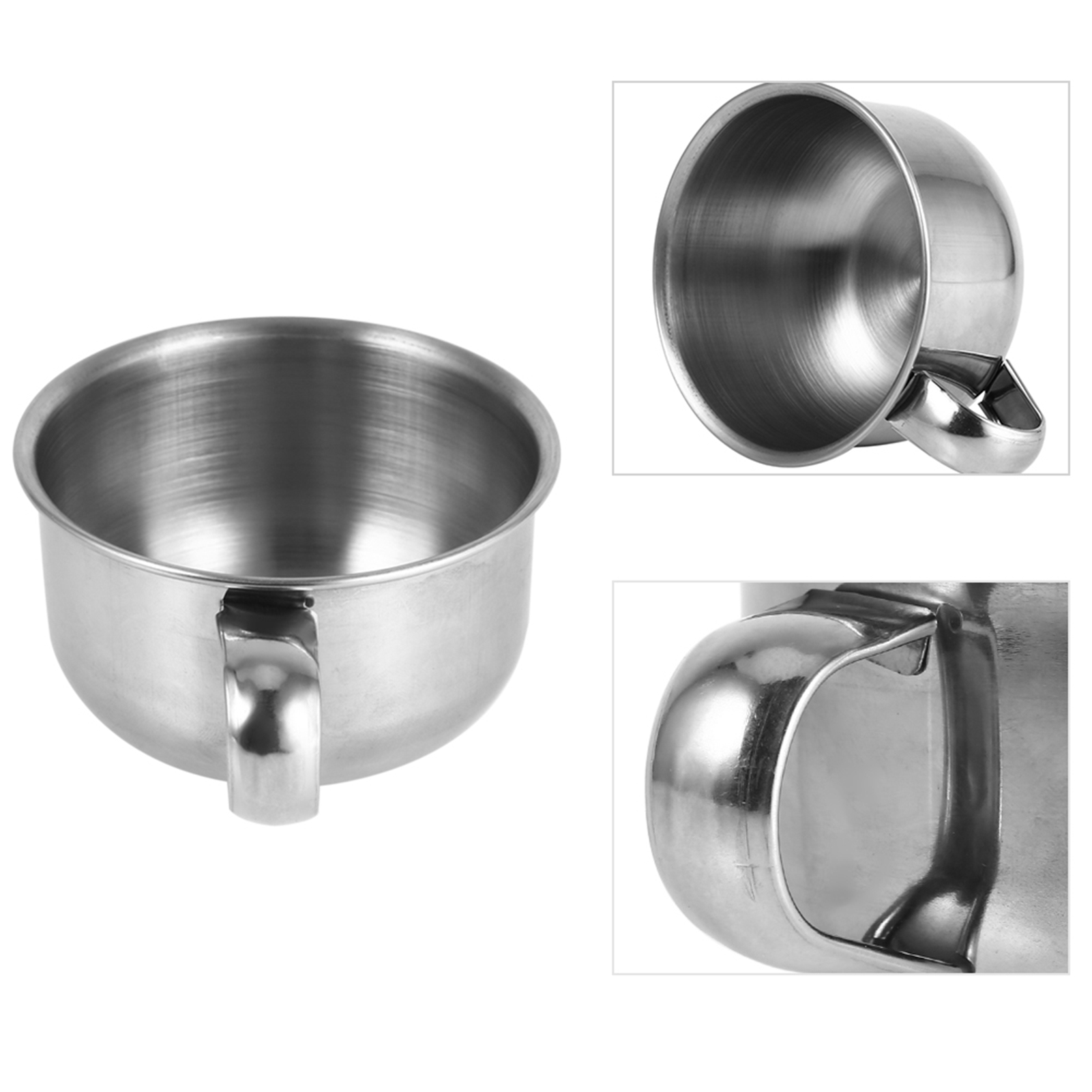 Shaving Bowl Soap - New Stainless Steel Metal Shaving Soap