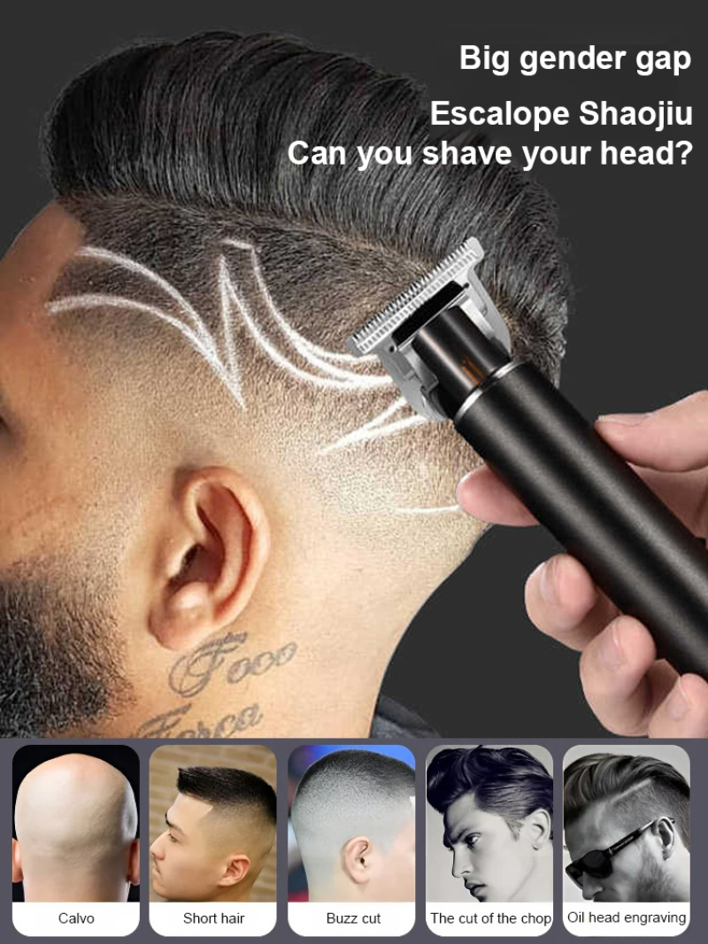 Men'S Grooming Barbershop - Vintage Hair Clipper Engraving Trimmer, Electric