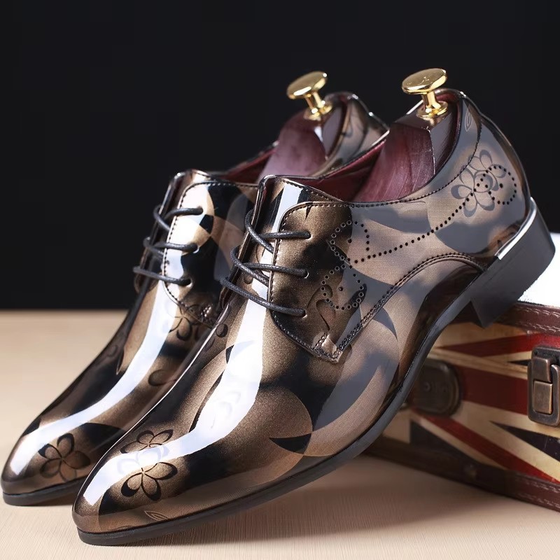 Men'S Grooming Oxford - 2026 Men Dress Shoes Floral Pattern
