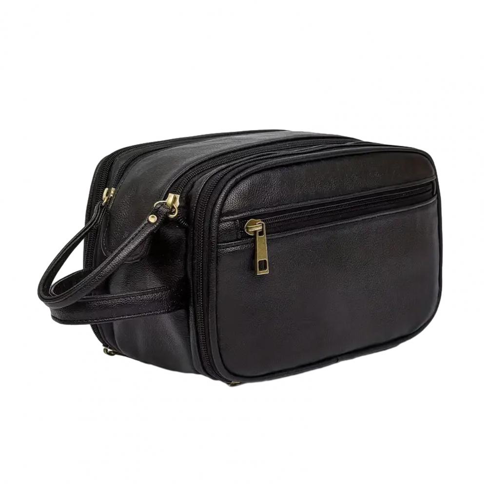 Travel Makeup Bag Faux Leather - Men'S Grooming Organizer review and price