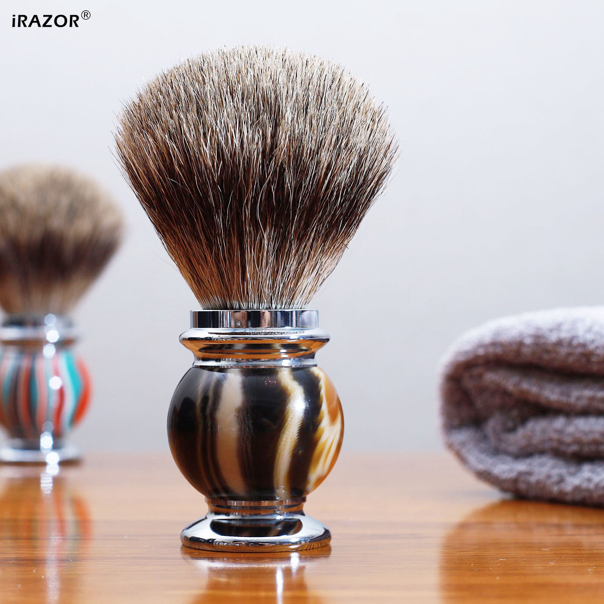 iRAZOR Silvertip Shaving Brush - Men'S Grooming Organizer review and price