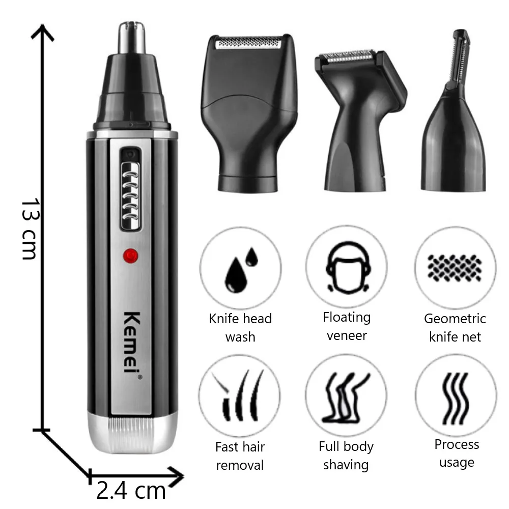 Kemei 4 in 1 trimmer for men E - Men'S Grooming Nose And Ear review and price