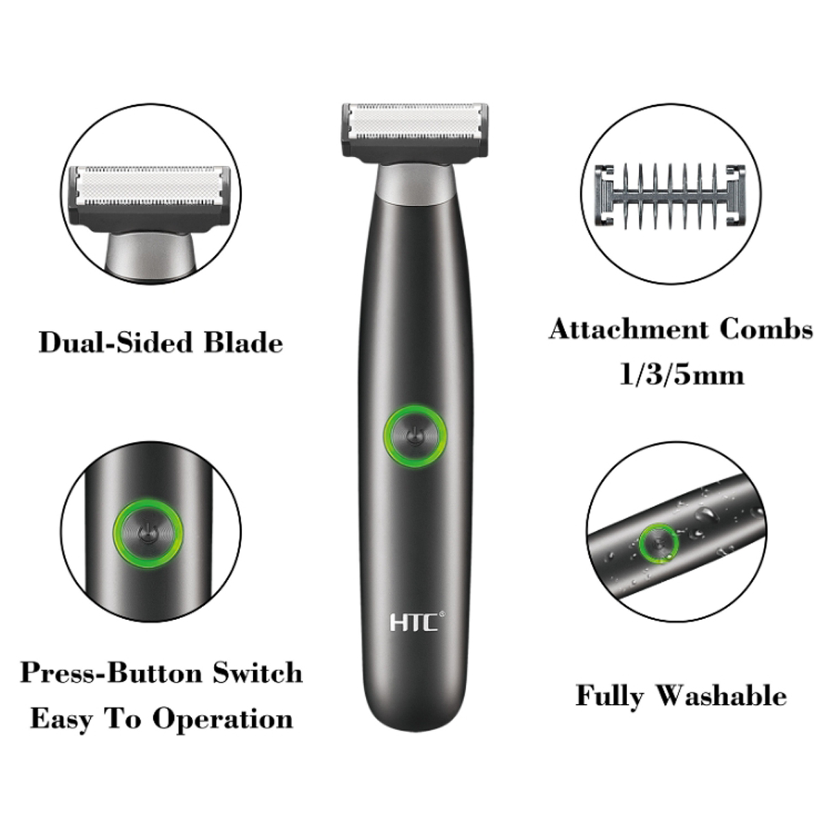 HTC Men's Electric Groin Hair  - Men'S Grooming Hair And Body Wash review and price