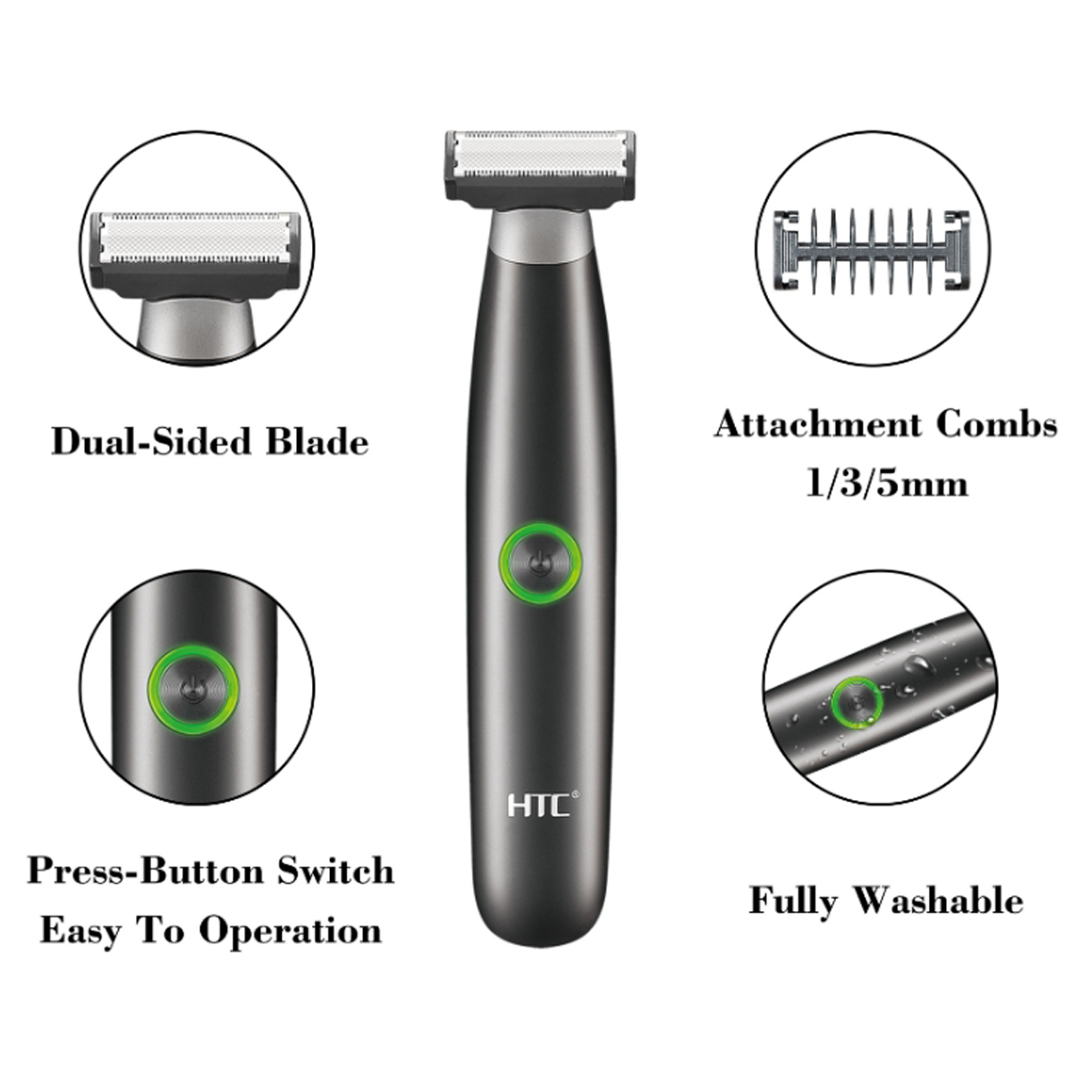 HTC Men's Electric Groin Hair  - Men'S Grooming Hair And Body Wash review and price
