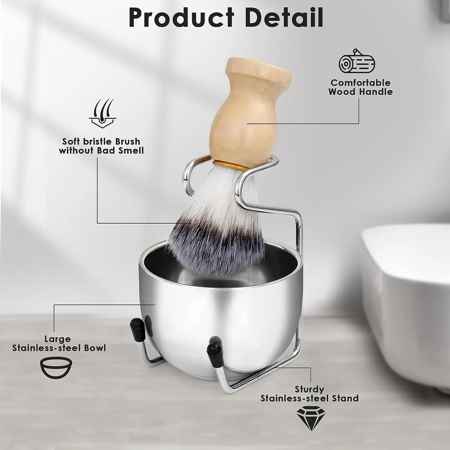 Stainless Steel Men‘s Shaving  - Shaving Bowl Soap review and price