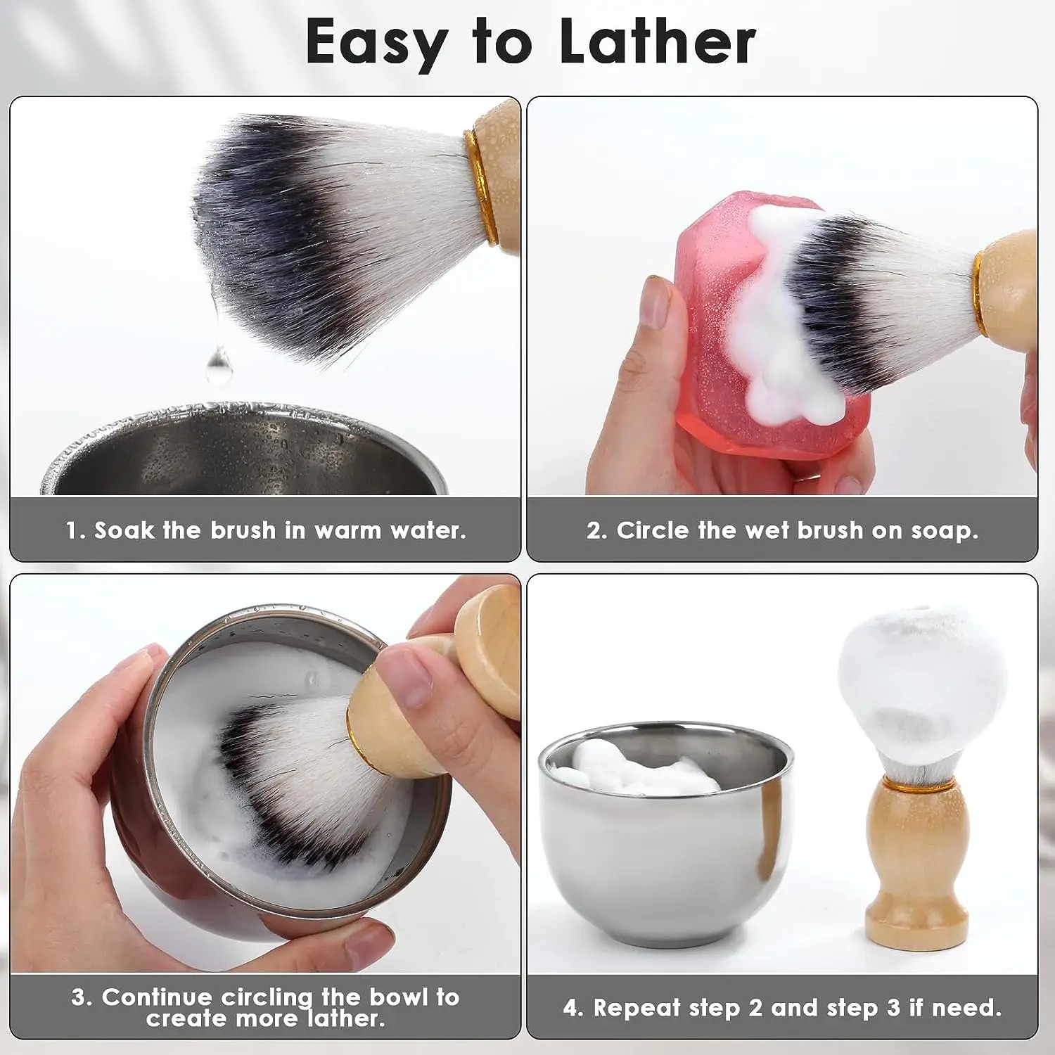 Stainless Steel Men‘s Shaving  - Shaving Bowl Soap review and price
