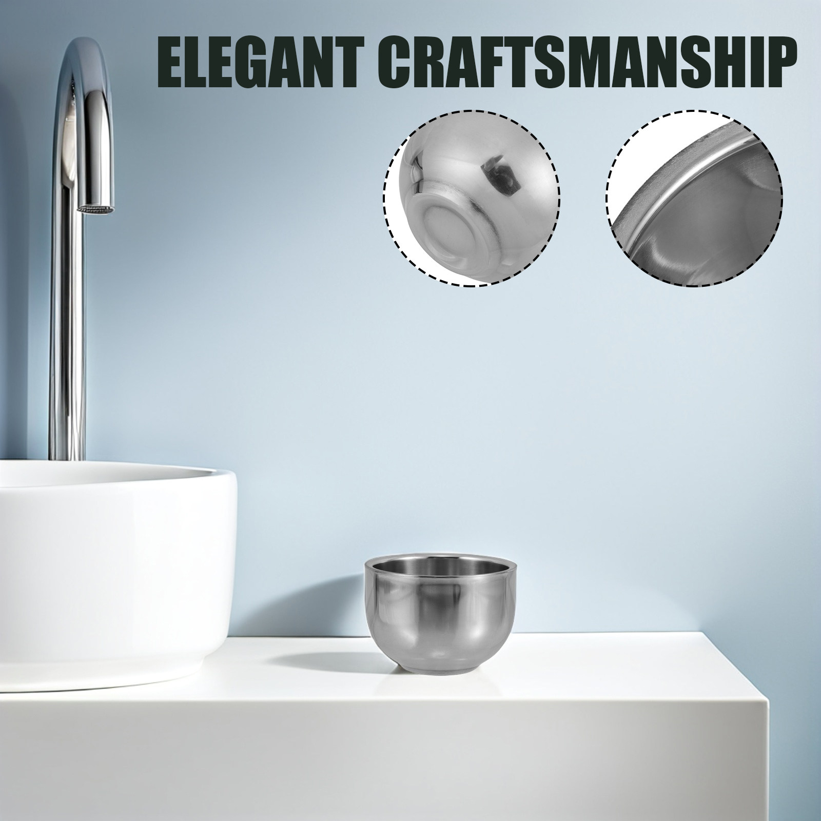Double Layer Stainless Steel S - Shaving Bowl Soap review and price
