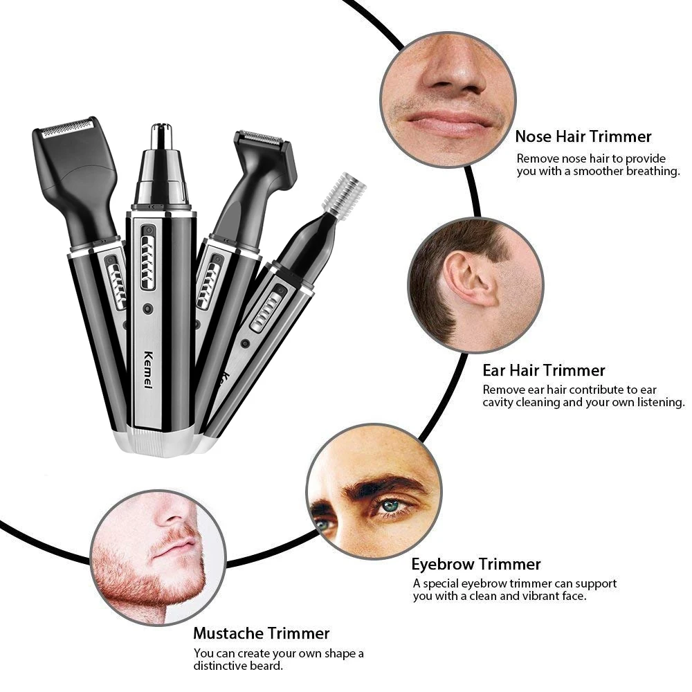 Kemei rechargeable electric al - Men'S Grooming Nose And Ear review and price