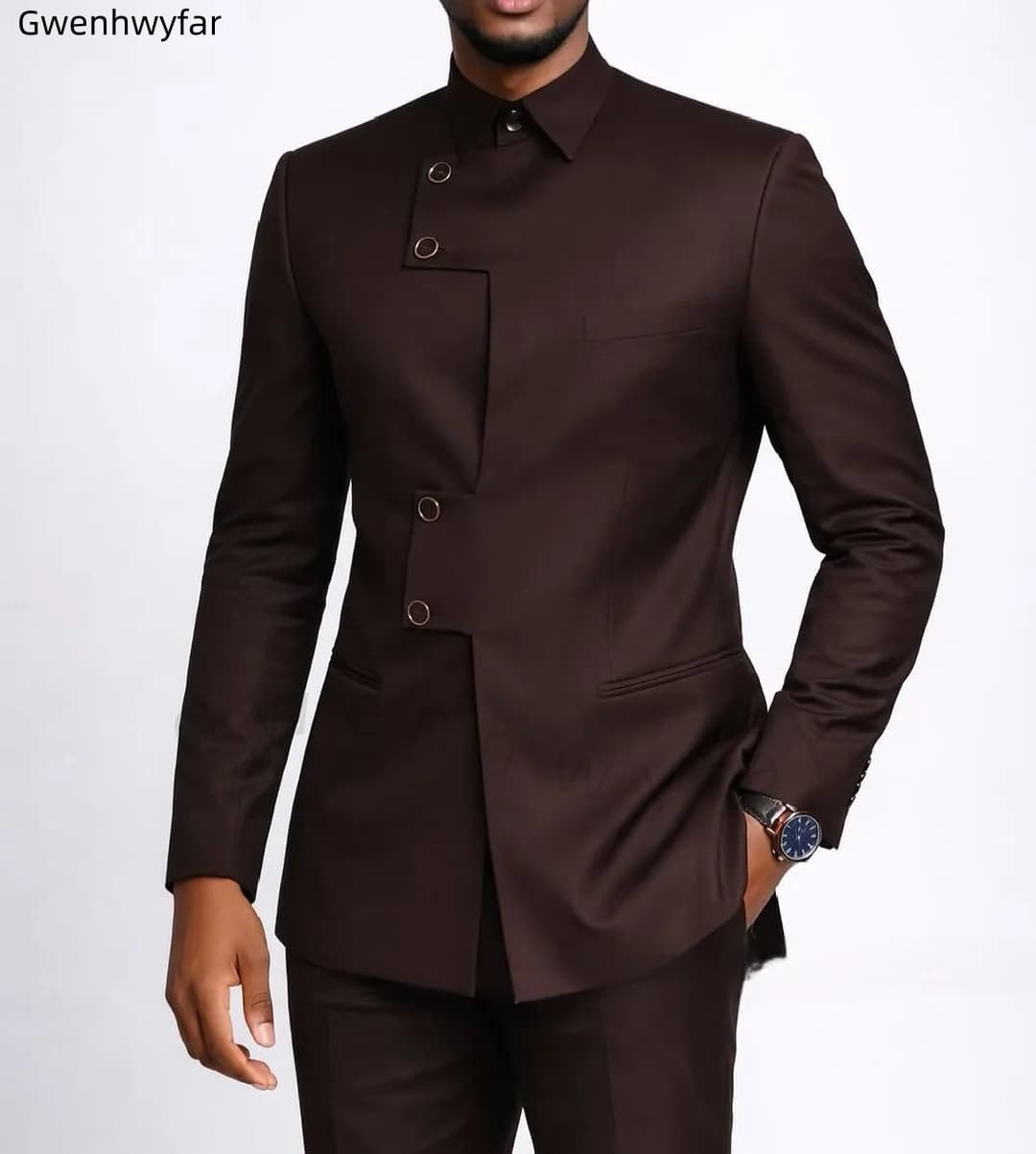 Gwenhwyar Men Ivory Jacquard 2 - Men'S Grooming Jacket review and price