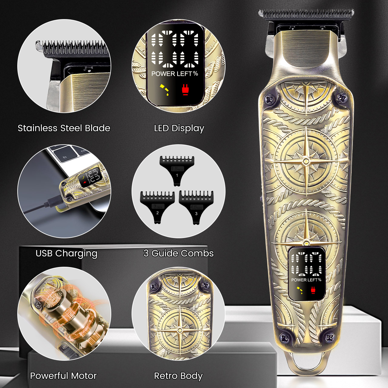 Hatteker Retro Hair Trimmer fo - Men'S Grooming Hair And Body Wash review and price