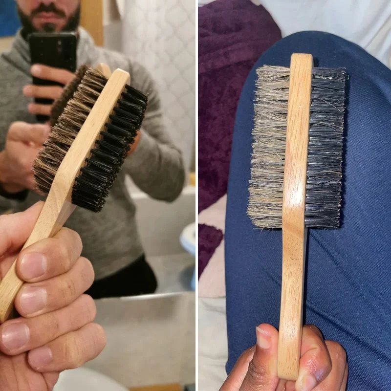 Beard Brush with Natural Woode - Men'S Grooming Organizer review and price