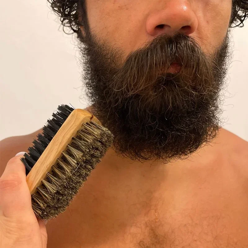 Beard Brush with Natural Woode - Men'S Grooming Organizer review and price