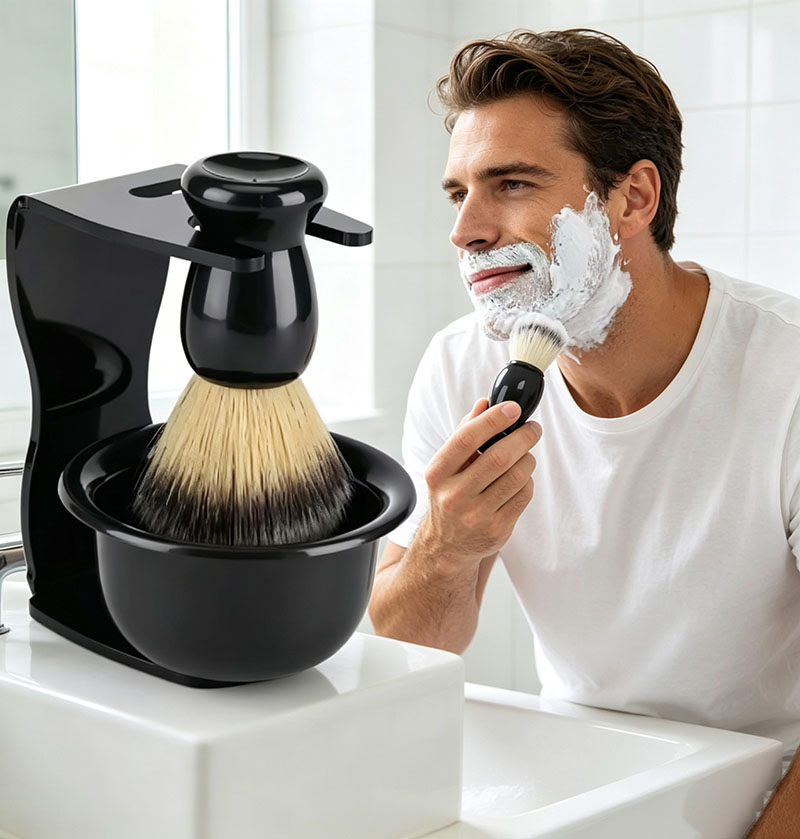 Shaving Brush Set with Stand 3 - Shaving Bowl Soap review and price