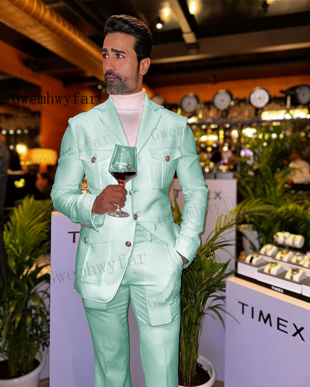 Gwenhwyfar Mint Green Affrica  - Men'S Grooming Jacket review and price